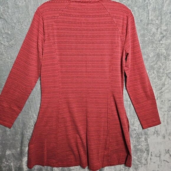 Toad and Co womens med A Line Shift Dress Pink Salmon Color Long Sleeve Turkey - Picture 8 of 11